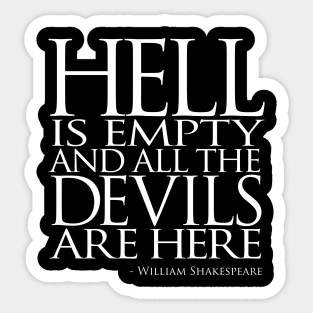 Hell is Empty Sticker